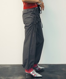 uyu. | Asymmetry Ribbon Slacks Pants / アシンメトリーリボンスラックスパンツ【uyu./ウユ】(スラックス)