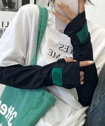 TONE SELECT GOODS(トーンセレクトグッズ)の【urge select】ロゴ付き シンプル アームウォーマー【UV対策/冷房対策/接触冷感】(アームカバー)