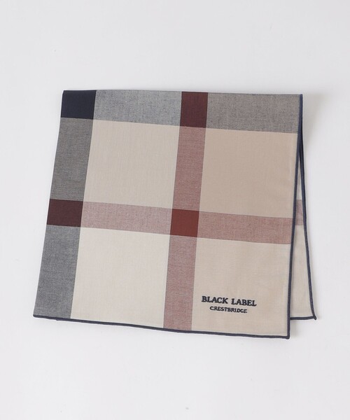 BLACK LABEL CRESTBRIDGE(ブラックレーベル・クレストブリッジ)の「クレストブリッジチェックハンカチーフ(ハンカチ/ハンドタオル・メンズ・ネイビー/ベージュ系その他6/レッド系その他2/ベージュ系その他3/ブラック・FREE)」の3枚目の写真