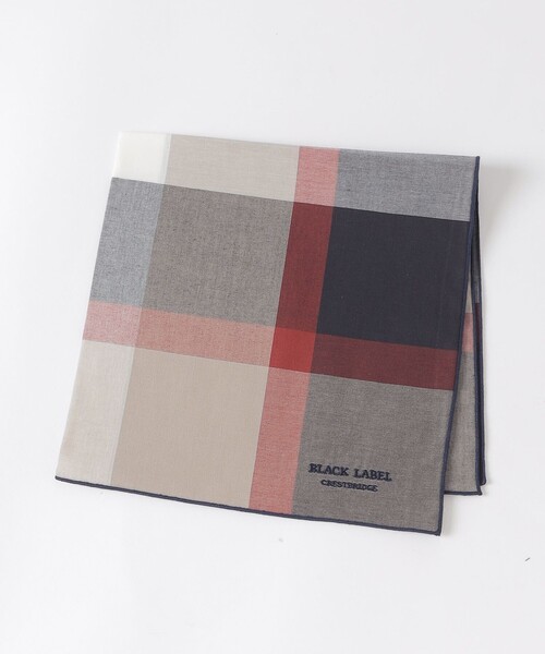 BLACK LABEL CRESTBRIDGE(ブラックレーベル・クレストブリッジ)の「クレストブリッジチェックハンカチーフ(ハンカチ/ハンドタオル・メンズ・ネイビー/ベージュ系その他6/レッド系その他2/ベージュ系その他3/ブラック・FREE)」の1枚目の写真