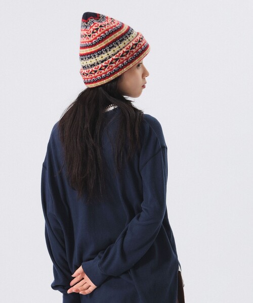 BEAMS BOY（ビームスボーイ）の「トリム ステッチ ヘンリーネック ロングスリーブ カットソー（Tシャツ/カットソー・レディース・ネイビー/ホワイト系その他7/オリーブ・ONE SIZE）」の13枚目の写真