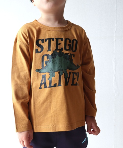 SKAPE(エスケープ)の「プチプリロンT(Tシャツ/カットソー・キッズ・ホワイト/レッド/グリーン/ベージュ/オレンジ/アイボリー/ブラック/ブルー・80cm/90cm/100cm/110cm/120cm/130cm)」の8枚目の写真