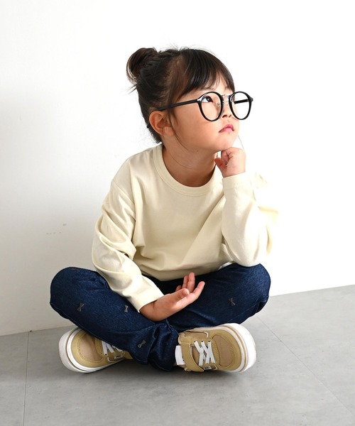 SKAPE(エスケープ)の「プチプリロンT(Tシャツ/カットソー・キッズ・ホワイト/レッド/グリーン/ベージュ/オレンジ/アイボリー/ブラック/ブルー・80cm/90cm/100cm/110cm/120cm/130cm)」の14枚目の写真