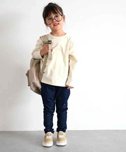 SKAPE(エスケープ)の「プチプリロンT(Tシャツ/カットソー・キッズ・ホワイト/レッド/グリーン/ベージュ/オレンジ/アイボリー/ブラック/ブルー・80cm/90cm/100cm/110cm/120cm/130cm)」の16枚目の写真