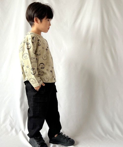 SKAPE(エスケープ)の「プチプリロンT(Tシャツ/カットソー・キッズ・ホワイト/レッド/グリーン/ベージュ/オレンジ/アイボリー/ブラック/ブルー・80cm/90cm/100cm/110cm/120cm/130cm)」の11枚目の写真