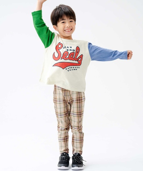 SKAPE(エスケープ)の「プチプリロンT(Tシャツ/カットソー・キッズ・ホワイト/レッド/グリーン/ベージュ/オレンジ/アイボリー/ブラック/ブルー・80cm/90cm/100cm/110cm/120cm/130cm)」の19枚目の写真