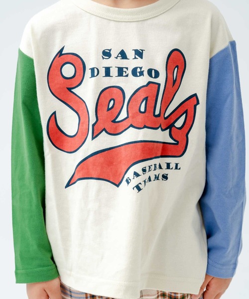 SKAPE(エスケープ)の「プチプリロンT(Tシャツ/カットソー・キッズ・ホワイト/レッド/グリーン/ベージュ/オレンジ/アイボリー/ブラック/ブルー・80cm/90cm/100cm/110cm/120cm/130cm)」の17枚目の写真