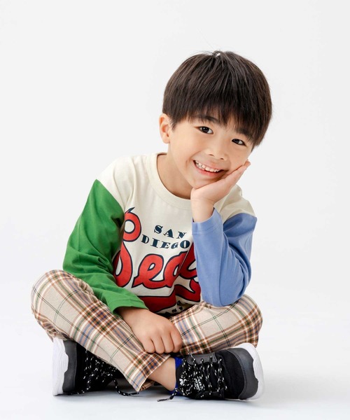 SKAPE(エスケープ)の「プチプリロンT(Tシャツ/カットソー・キッズ・ホワイト/レッド/グリーン/ベージュ/オレンジ/アイボリー/ブラック/ブルー・80cm/90cm/100cm/110cm/120cm/130cm)」の20枚目の写真