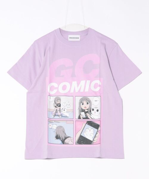 ARCHIVER(アーカイバ)の「【8】【it】【Grace Chow/グレース チョウ】Graphic/Design T(Tシャツ/カットソー・レディース・ライトパープル/ホワイト・MEDIUM/SMALL)」の2枚目の写真