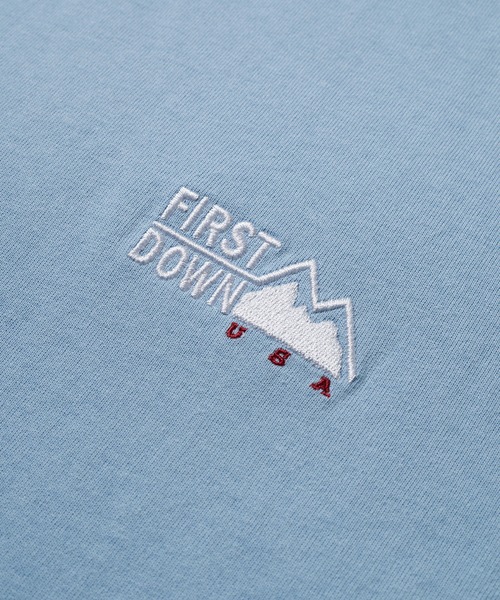 FIRST DOWN（ファーストダウン）の「ロゴ コットンジャージー ロングスリーブ Tシャツ（Tシャツ/カットソー・メンズ・ブラック/杢グレー/ホワイト/サックスブルー・M/L/XL）」の19枚目の写真