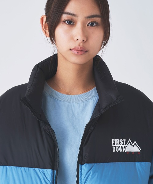 FIRST DOWN（ファーストダウン）の「ロゴ コットンジャージー ロングスリーブ Tシャツ（Tシャツ/カットソー・メンズ・ブラック/杢グレー/ホワイト/サックスブルー・M/L/XL）」の15枚目の写真