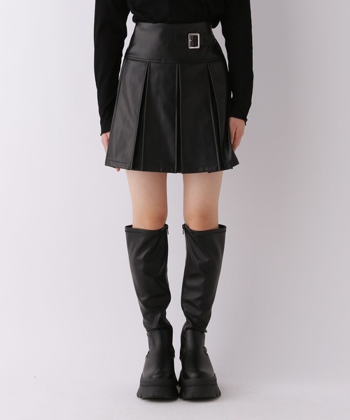repipi armario（レピピ アルマリオ）の「フェイクレザープリーツスカート（スカート・キッズ・ブラック/グレー系その他・SMALL/MEDIUM/LARGE）」の6枚目の写真