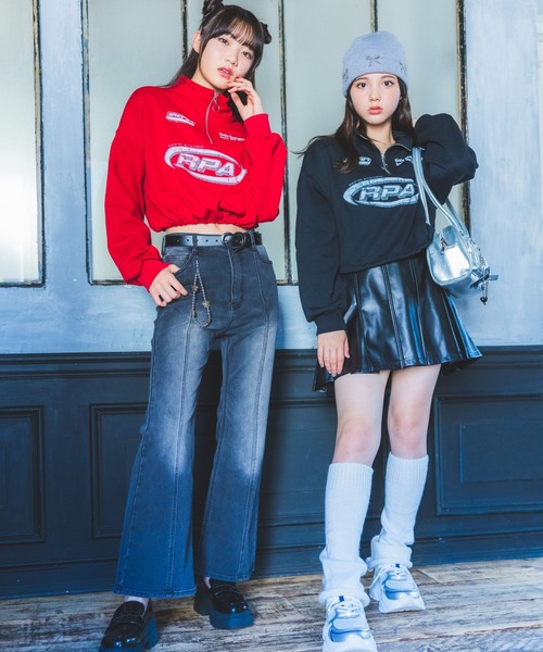 repipi armario（レピピ アルマリオ）の「フェイクレザープリーツスカート（スカート・キッズ・ブラック/グレー系その他・SMALL/MEDIUM/LARGE）」の17枚目の写真