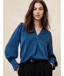 BANANA REPUBLIC FACTORY STORE クレープボリュームスリーブブラウス