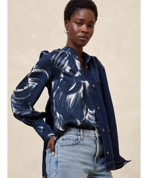 BANANA REPUBLIC FACTORY STORE　　クレープボリュームスリーブブラウス