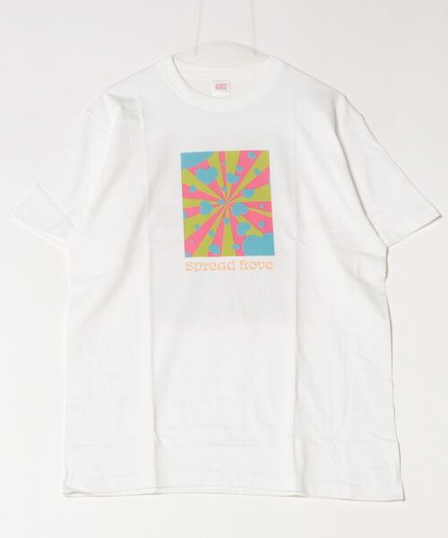 INNOCENT(イノセント)の「『Spread Love』オリジナルプリント S/S T(Tシャツ/カットソー・レディース・ブラック/ホワイト・MEDIUM)」の1枚目の写真