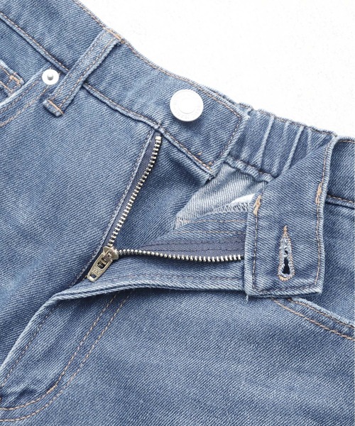 HUG.U（ハグユー）の「カーブデニムパンツ（デニムパンツ・レディース・ダークインディゴブルー/ライトインディゴブルー/ワンウォッシュ・S/M/L/XL）」の18枚目の写真