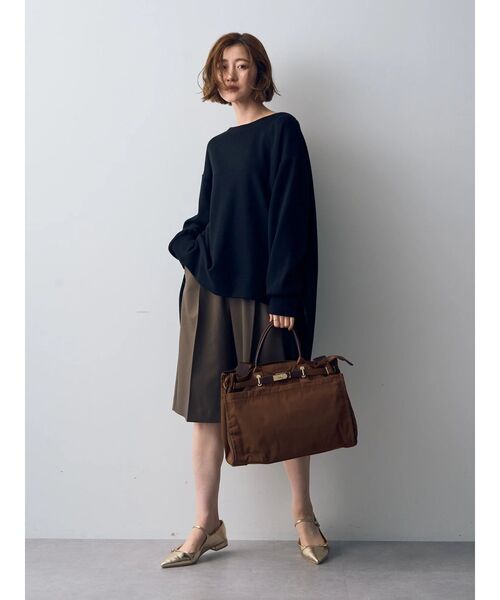 Editt by YECCA VECCA（エディットバイイェッカヴェッカ）の「イレギュラーヘムBIGプルオーバー（Tシャツ/カットソー・レディース・グリーン/ブラック/グレー・FREE）」の15枚目の写真