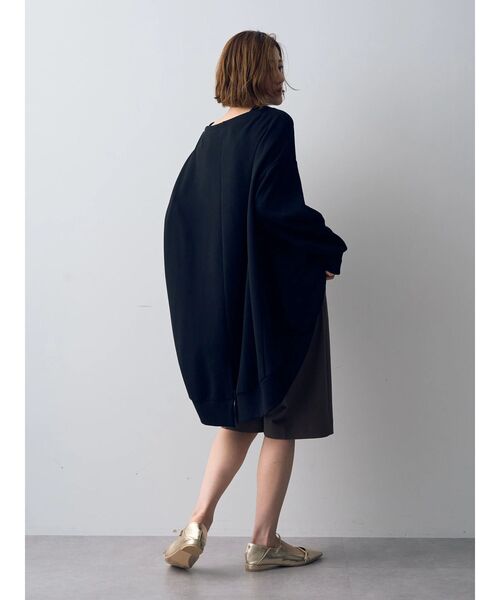 Editt by YECCA VECCA（エディットバイイェッカヴェッカ）の「イレギュラーヘムBIGプルオーバー（Tシャツ/カットソー・レディース・グリーン/ブラック/グレー・FREE）」の20枚目の写真