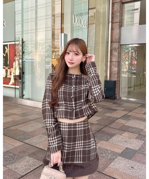 darich ショートツイードジャケット　ブラウン　ダーリッチ ショートツイードジャケット – Darich (ダーリッチ)