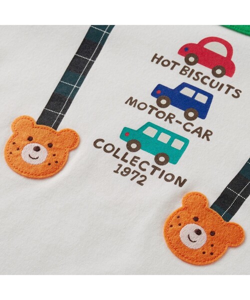 HOT BISCUITS(ホットビスケッツ)の「サスペンダープリント長袖Tシャツ(Tシャツ/カットソー・キッズ・ブルー/ライトイエロー/レッド/ピンク/イエロー/マルチ・110cm/80cm/70cm/100cm/90cm/120cm)」の13枚目の写真