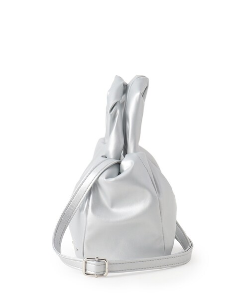 SHOO・LA・RUE（シューラルー）の「◆【2WAY】むぎゅっとしたフォルムがたまらまい ひねりハンドルスタッズミニトート（トートバッグ・レディース・ブラック/アイボリー/シルバー系その他・00）」の13枚目の写真