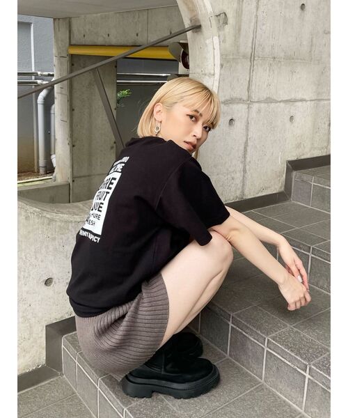 MURUA（ムルーア）の「リブニットキュロット【ショートパンツ】（その他パンツ・レディース・ブラック/グレー/モカ・FREE）」の18枚目の写真