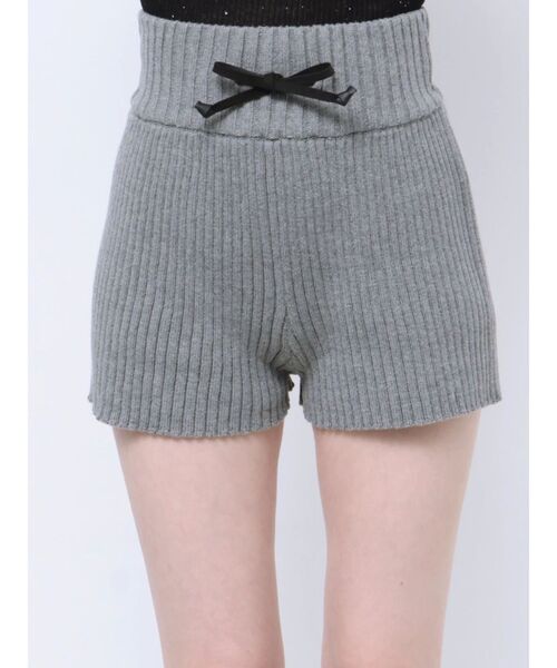 MURUA（ムルーア）の「リブニットキュロット【ショートパンツ】（その他パンツ・レディース・ブラック/グレー/モカ・FREE）」の17枚目の写真