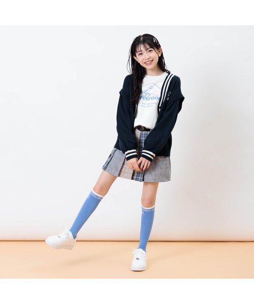 algy(アルジー)の「ローカットコートスニーカー(スニーカー・キッズ・グリーン/サックスブルー/オフホワイト/シルバー/インディゴブルー/ピンク・21/23/24/22/20)」の12枚目の写真