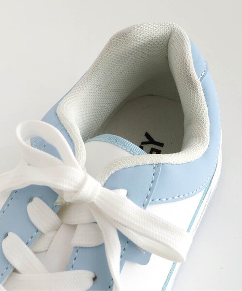 algy(アルジー)の「ローカットコートスニーカー(スニーカー・キッズ・グリーン/サックスブルー/オフホワイト/シルバー/インディゴブルー/ピンク・21/23/24/22/20)」の17枚目の写真