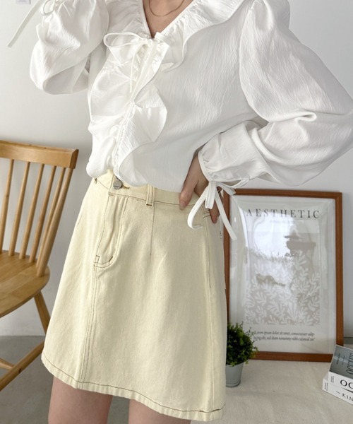 wears(ウェアーズ)の「クロップド丈デニムジャケットセットアップ(セットアップ・レディース・ホワイト/ブラック/ブルー・L/M)」の21枚目の写真