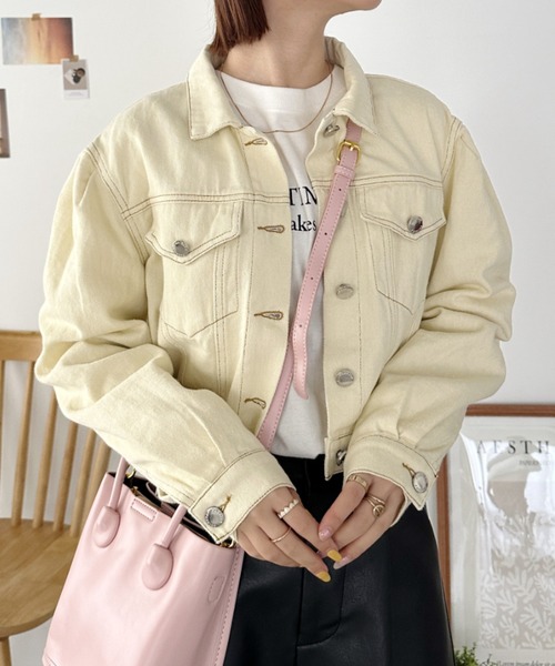wears(ウェアーズ)の「クロップド丈デニムジャケットセットアップ(セットアップ・レディース・ホワイト/ブラック/ブルー・L/M)」の22枚目の写真