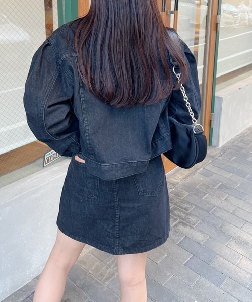 wears(ウェアーズ)の「クロップド丈デニムジャケットセットアップ(セットアップ・レディース・ホワイト/ブラック/ブルー・L/M)」の10枚目の写真