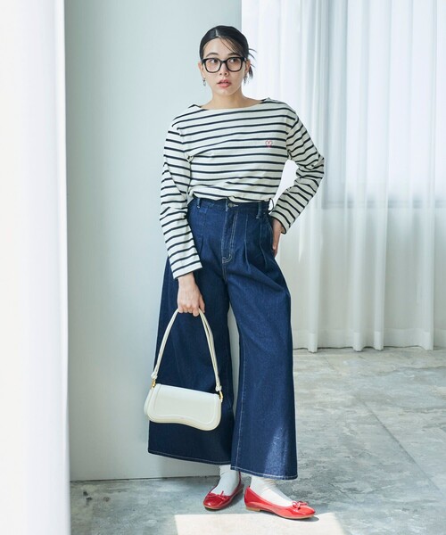 FREAK'S STORE（フリークスストア）の「CIMARRON JEANS × FREAK'S STORE/シマロン 別注 スーパーワイドデニム（デニムパンツ・レディース・ネイビー/ブラック・MEDIUM/SMALL）」の11枚目の写真