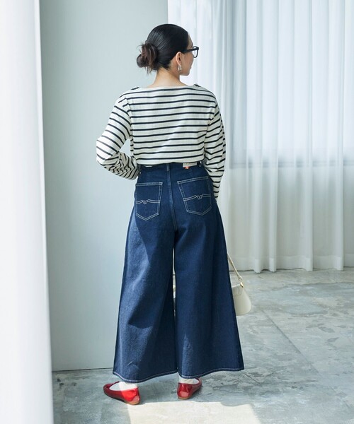 FREAK'S STORE（フリークスストア）の「CIMARRON JEANS × FREAK'S STORE/シマロン 別注 スーパーワイドデニム（デニムパンツ・レディース・ネイビー/ブラック・MEDIUM/SMALL）」の13枚目の写真