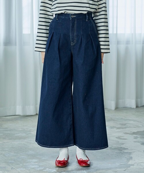 FREAK'S STORE（フリークスストア）の「CIMARRON JEANS × FREAK'S STORE/シマロン 別注 スーパーワイドデニム（デニムパンツ・レディース・ネイビー/ブラック・MEDIUM/SMALL）」の18枚目の写真