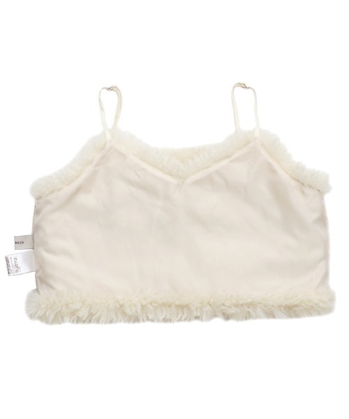 select MOCA(セレクトモカ)の「シープファービスチェ(ベスト・レディース・アイボリー/ベージュ/チャコール/モカ・FREE)」の9枚目の写真