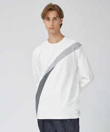 【バイアスライン】配色切り替え ポンチ 長袖Tシャツ