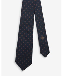 ラウンド ニート シルク プリントタイ / SILK ROUND NEATS PRINT TIE, MIDNIGHT