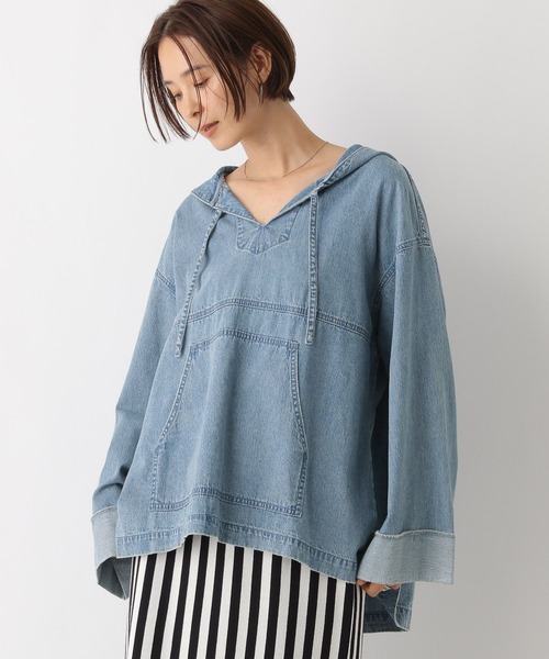 LEPSIM(レプシィム)の「デニムアノラック 143799(Tシャツ/カットソー・レディース・ブルー/インディゴブルー・FREE)」の4枚目の写真