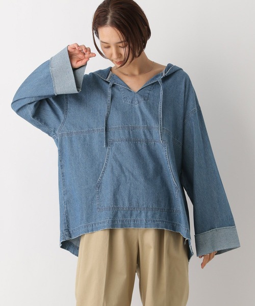 LEPSIM(レプシィム)の「デニムアノラック 143799(Tシャツ/カットソー・レディース・ブルー/インディゴブルー・FREE)」の10枚目の写真