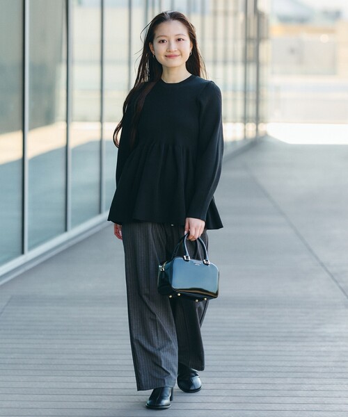 BEAMS HEART（ビームスハート）の「ペプラムフォルム プルオーバーニット（ニット/セーター・レディース・ホワイト系その他5/ブラック/ブラウン系その他4/グレー・FREE）」の11枚目の写真