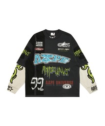AAPE MAIN FAUX LAYERED LONG SLEEVE TEE