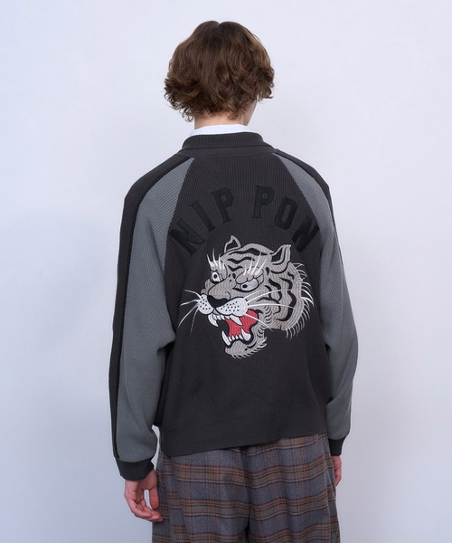 セール】【TASTE by Knit】Knit embroidery sukajan（スカジャン