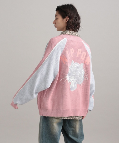 【TASTE by Knit】Knit embroidery sukajan セール】【TASTE by Knit】Knit embroidery sukajan（スカジャン