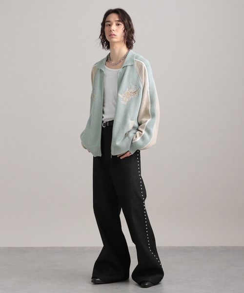 【TASTE by Knit】Knit embroidery sukajan TASTE by Knit】Knit embroidery sukajan（スカジャン）｜TASTE