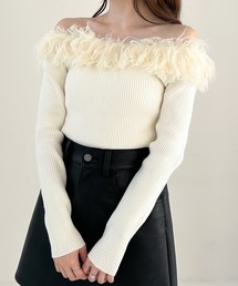 Heather | ファーオフショルニット　156582(ニット/セーター)