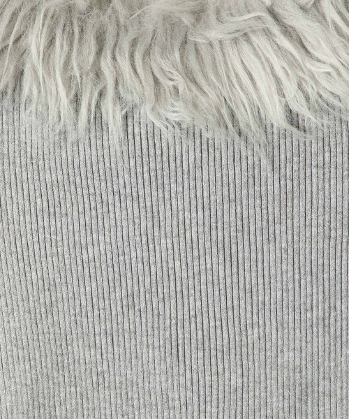Heather（ヘザー）の「ファーオフショルニット　156582（ニット/セーター・レディース・アイボリー/ブラック/グレー・FREE）」の10枚目の写真