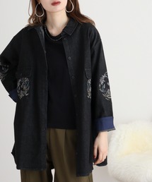 EMAGO リース刺繍チュニックシャツ