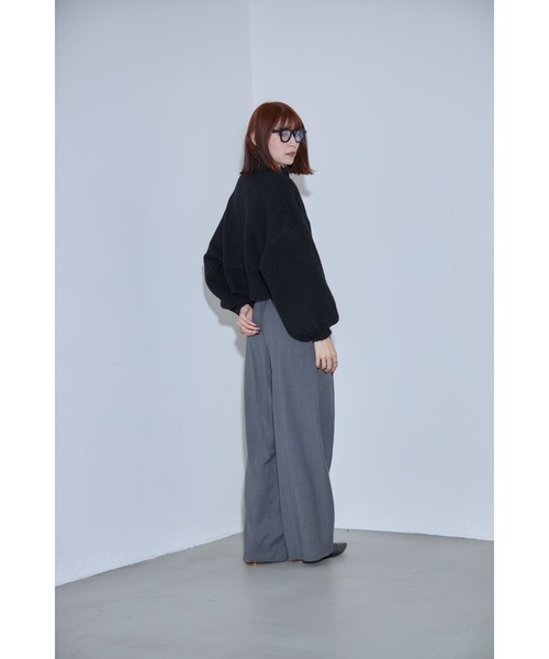 leimn(レイムン)の「フルジップニットショートプルオーバー(ニット/セーター・レディース・ブラック/ダークブラウン・M)」の19枚目の写真